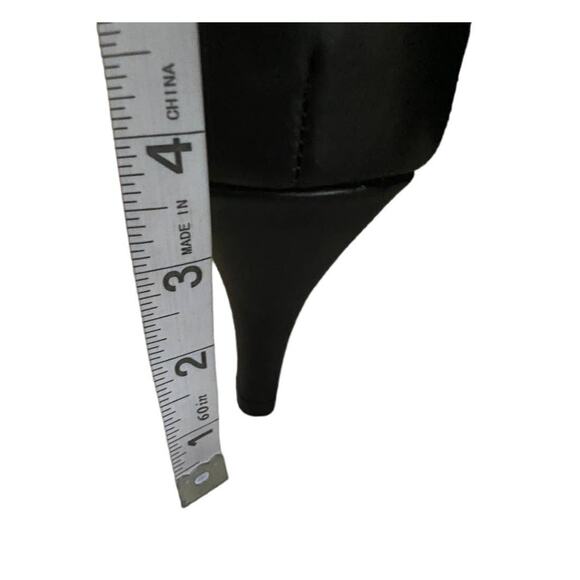 NWT Lane Bryant Women's Size 11 Heeled Boots Black Inside Zip 4" Faux Leather - Picture 11 of 13